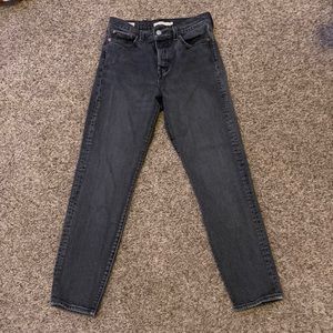 Black, high rise, Levi jeans, size 26